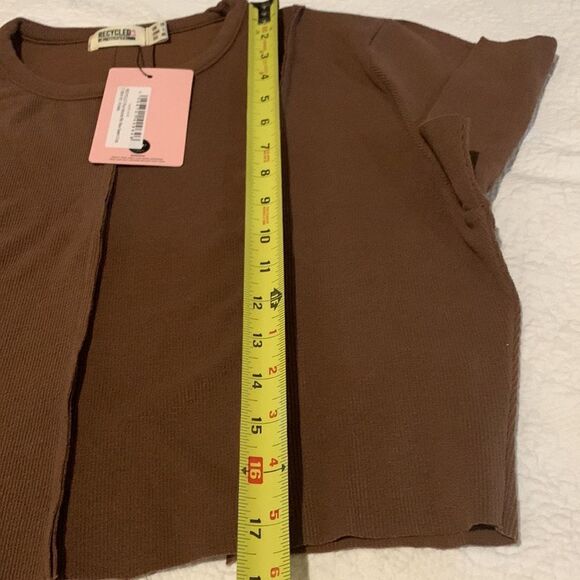 Pretty little thing recycled brown crop. Large. New - Picture 7 of 11
